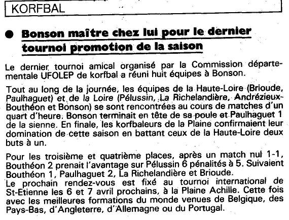 1997 04-Bonson maitre chez lui pour le dernier tournoi promotion de la saison