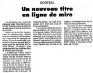 2000 01-Un nouveau titre en ligne de mire